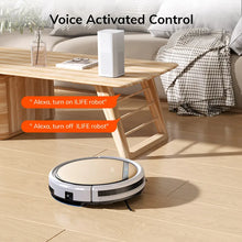 ILIFE V5s Ultra lifestyle shot, voice control robot vacuum in white