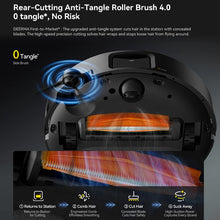 Deerma X80 Ultra brush detail close-up, anti-tangle roller in black