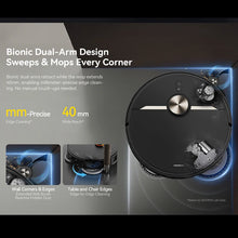 Deerma X80 Ultra robot vacuum side view, black and blue smart design