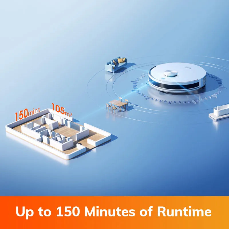 ILIFE V30 lifestyle shot, white robot vacuum with smart mapping