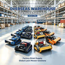 AIWEIYA agricultural mowers lineup in warehouse studio setting