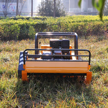 AIWEIYA orange mower rear view with control panel outdoors
