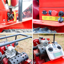 LEITE engine control panel detail in red and yellow