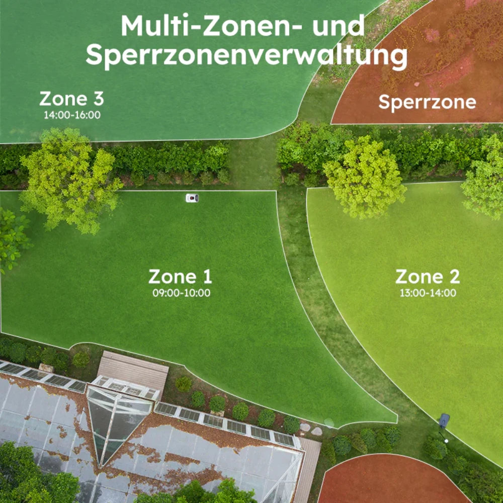 ANTHBOT Genie 800 lifestyle shot showing multi-zone management and area segmentation