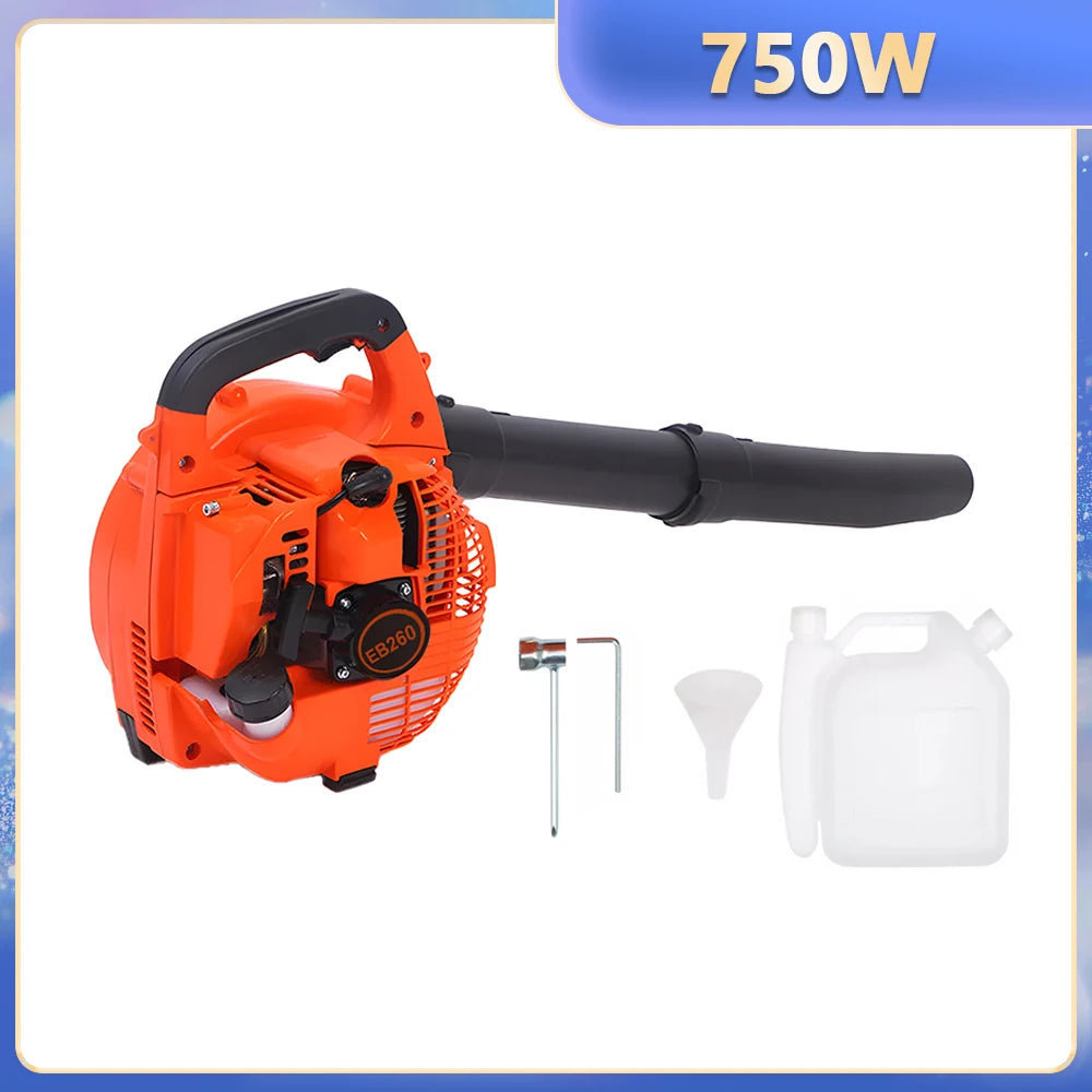 Podofo gas leaf blower ergonomic design, orange-black easy to use