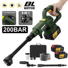Gisam 200Bar brushless washer, green and black front view