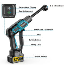 Gisam cordless washer detail, digital display and battery pack