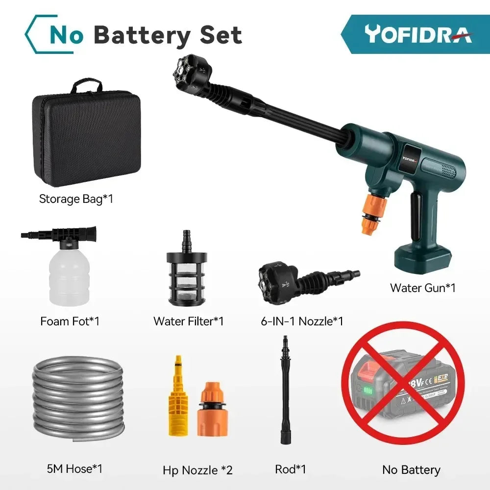 Yofidra battery set packaging with carrying case and multiple attachments