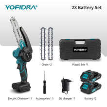 Yofidra battery set packaging, charger and two batteries in a carrying case