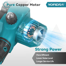 Yofidra copper motor detail, strong power design, turquoise black