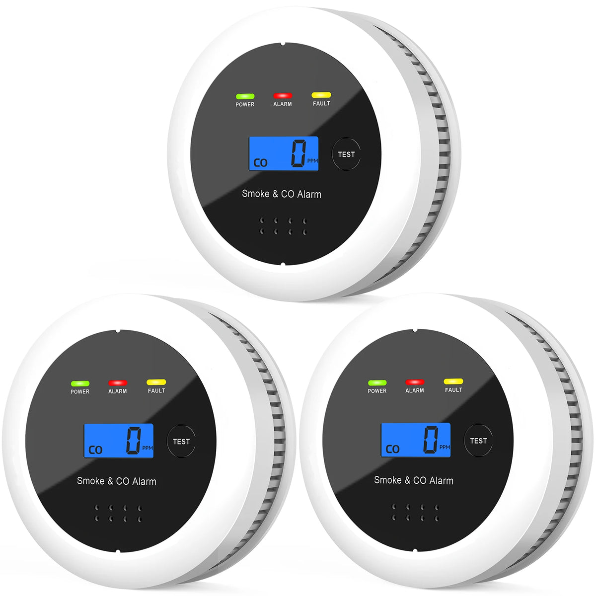 CPVan digital display sensor, close-up view with multiple sensors in black and white