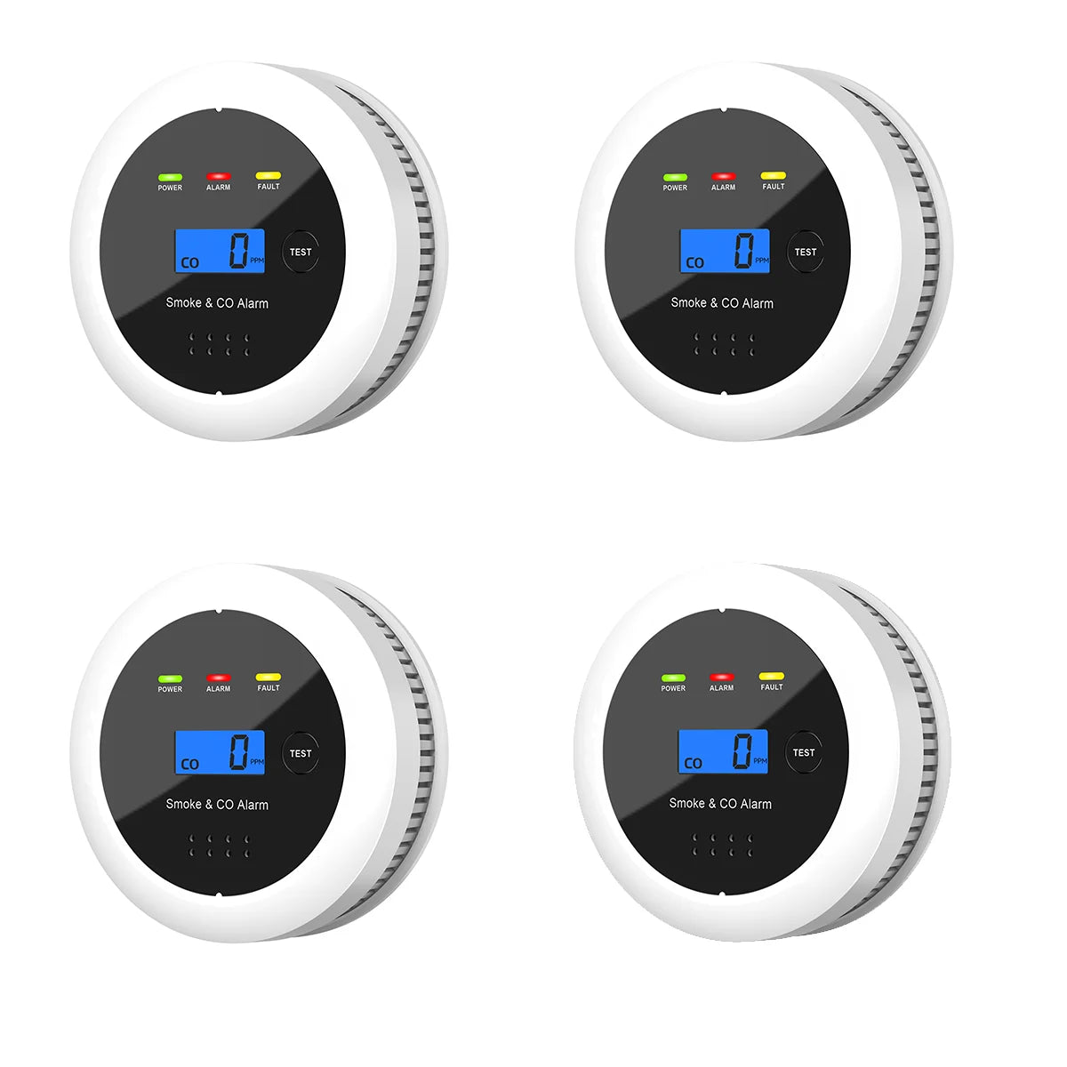 CPVan digital display sensor, front view with multiple sensors in black and white