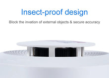 PGST wireless smoke detector close-up, white unit, insect-proof design