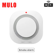 ZigBee WiFi smoke detector white control knob with red indicator light