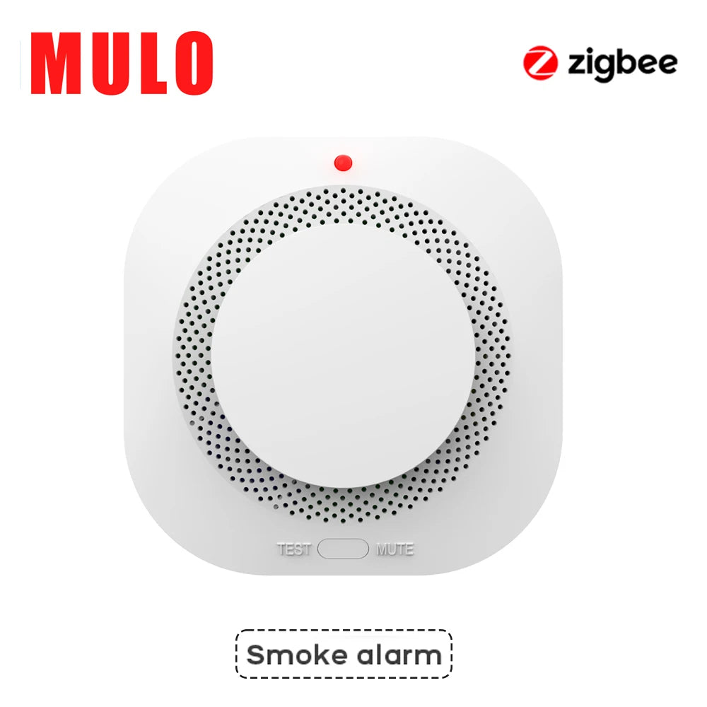 ZigBee WiFi smart alarm front view with rotary dial and red indicator