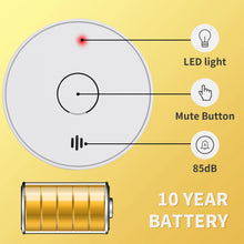 V-Come smoke alarm white with LED light lifestyle shot