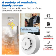 ONENUO white smoke detector detail close-up, sound alarm reminder feature