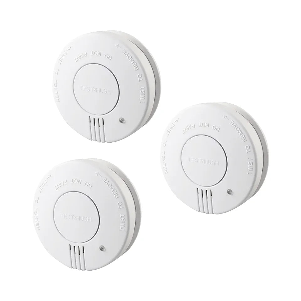 CCEsafety SA10 smoke detector white side view on white background