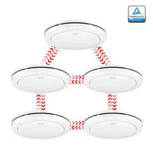 CPVAN interlinked smoke alarm with red signal indicators on white unit