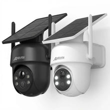 ANRAN security camera close-up detail, black body with 128GB SD card