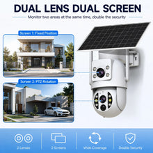 JOOAN solar WiFi camera, white/black/blue with 9000mAh battery and solar panel