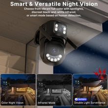Wonsdar outdoor security camera lifestyle shot with smart night vision LEDs