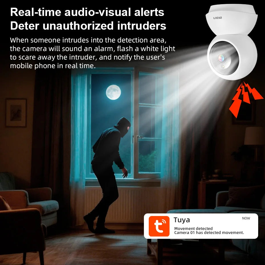 Fuers wireless IP camera in use, wall-mounted black and white