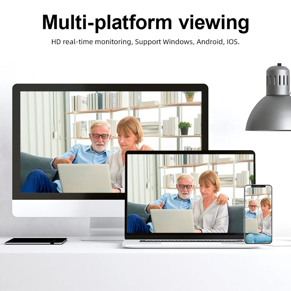 Fuers camera lifestyle shot with two people viewing on devices