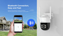 Vstarcam C622 smart security camera lifestyle shot with mobile app, night vision