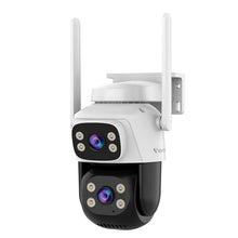 Vstarcam C622 front view with dual antennas and LED lights, white/black