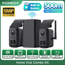 INQMEGA home hub control kit packaging, black/green with built-in battery