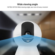 Kerui indoor WiFi camera detail, wide viewing angle, white and black