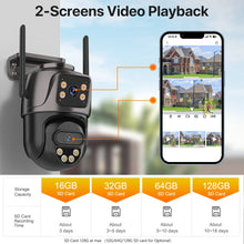 WONSDAR security camera lifestyle with phone, black and white, dual-screen playback