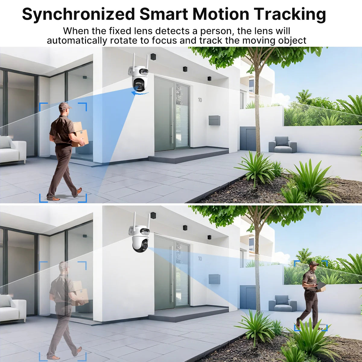 Wonsdar Wi‑Fi security camera lifestyle use with home app on natural background
