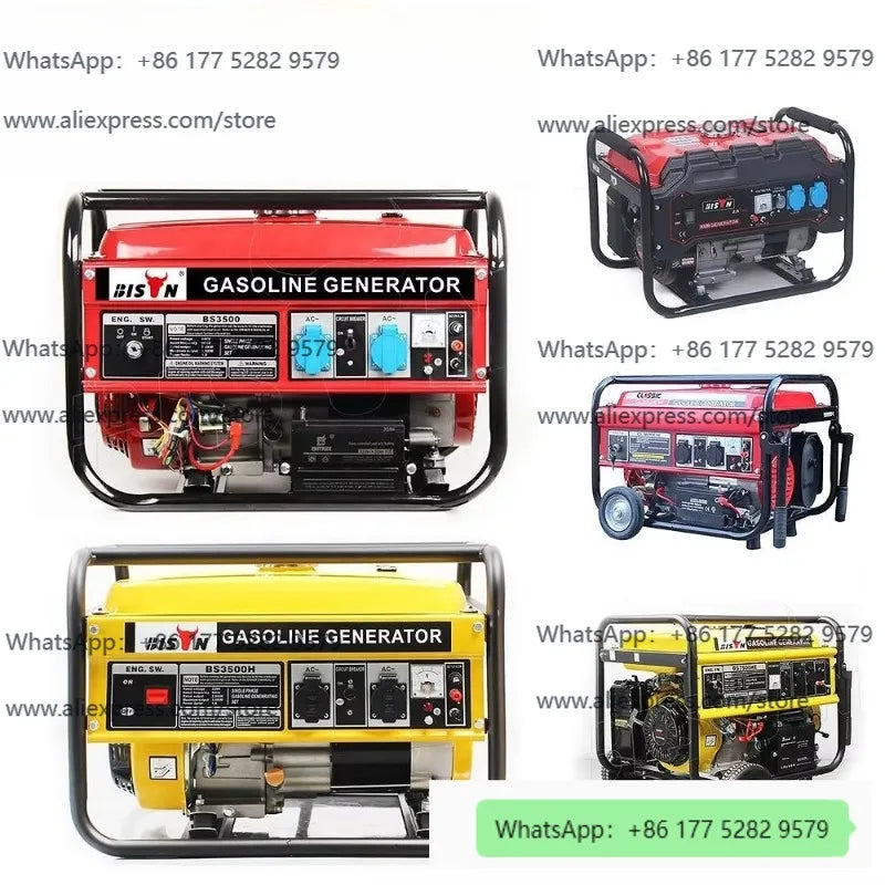 3kw air-cooled gasoline generator front view with control panel
