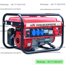 3kw air-cooled gasoline generator side view in red