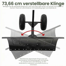 Specifications of ergonomic snow shovel with 73.66 cm adjustable blade
