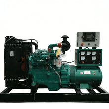 LPG propane generator in green with control panel on a white background