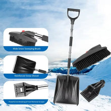 Close-up of snow brush featuring car paint protection in black.
