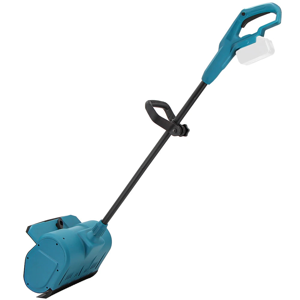 Podofo snow shovel side view in blue and black, lightweight design.