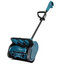 Podofo snow shovel front view, dual handle, scoop design, blue and black.
